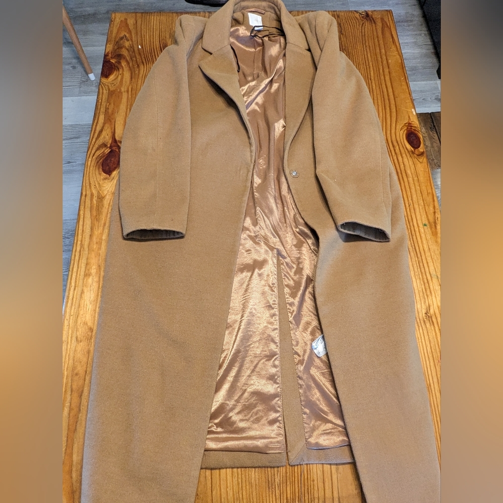 Camel trench coat